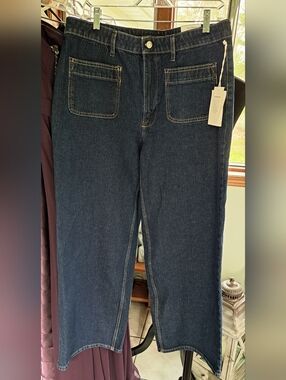 Free Assembly Dark Wash Denim Wide Leg Jeans sz. 24 short